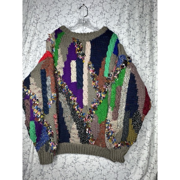 STILL Incredible Coogi-like Soft Chunky Cable Knit Wool Sweater